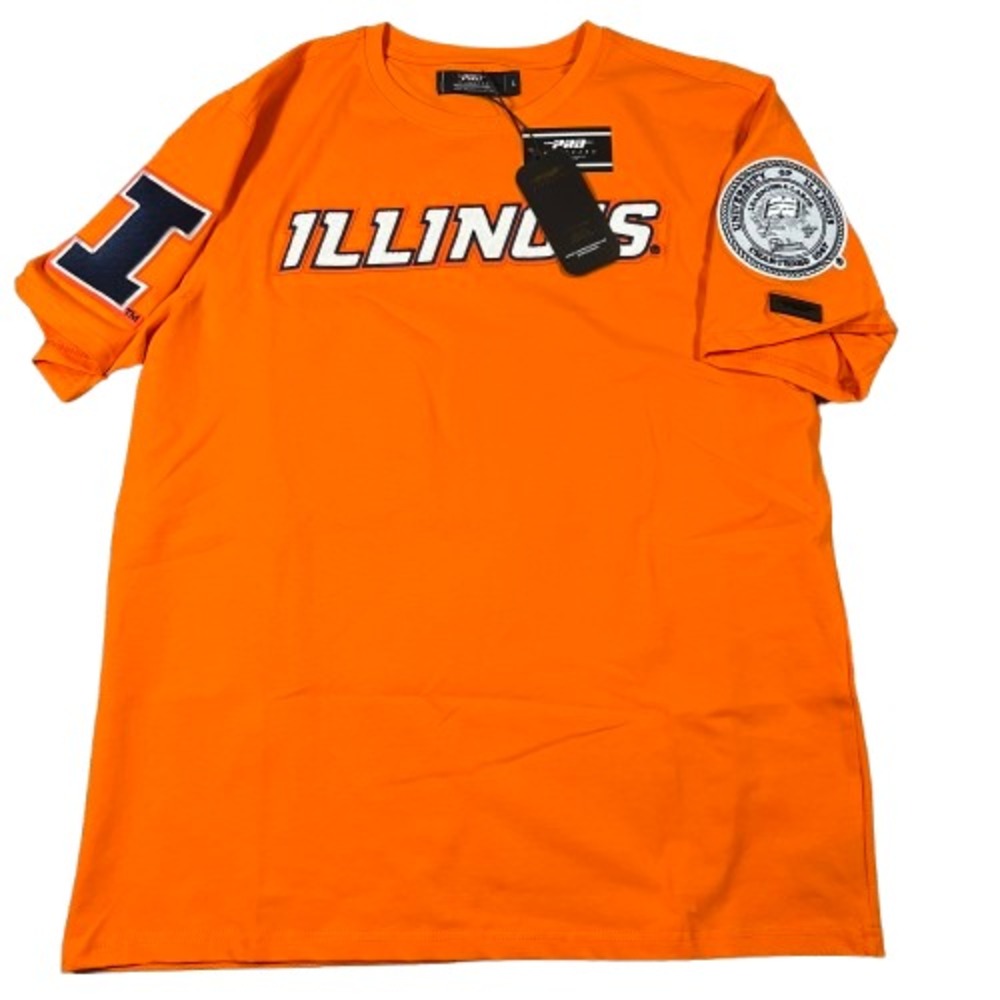Pro‎ Standard Mens Large Orange Illinois Fighting Illini Classic T-Shirt NWT